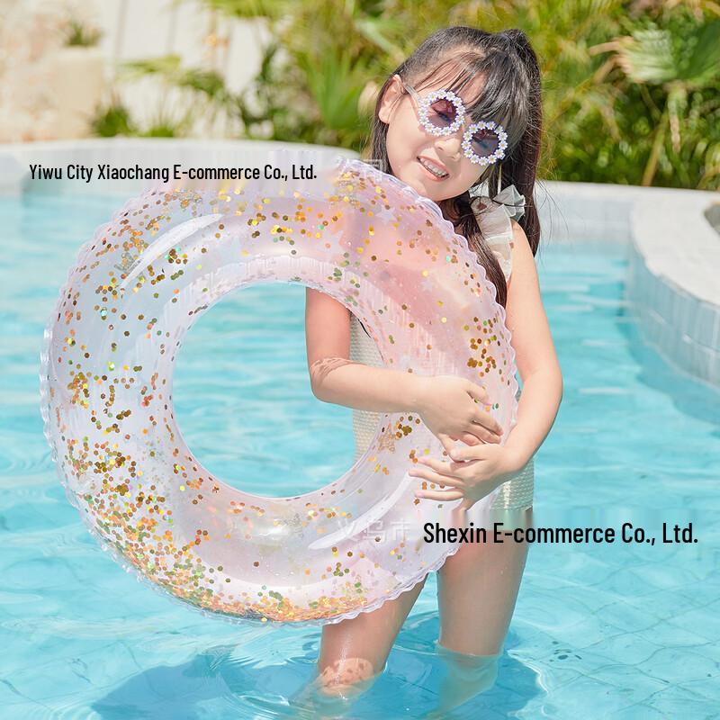 Thickened Pink Glitter Armpit Swim Ring