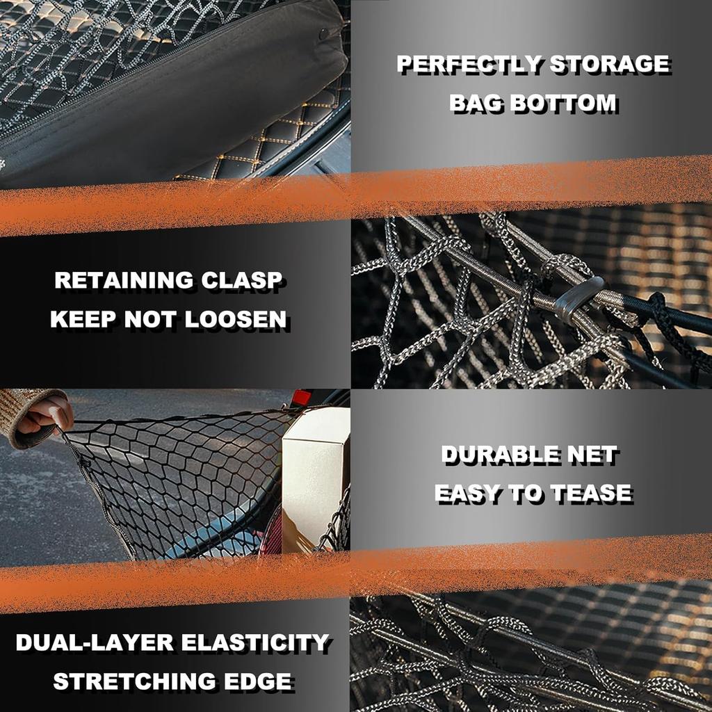 Cargo Net Truck Bed Trunk Compatible With 2025 2024 -2013 Chevrole Pickup Chevy Silverado & Colorado WT LS LT LTZ & GMC Sierra 1500/2500HD/3500HD Car