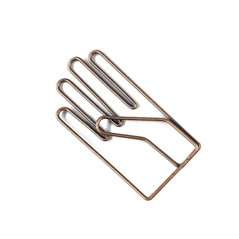 Fromthenon Vintage Hand Shape Paper Clips for Midori Travel Journal Accessories Large PaperClips Bookmark Decorative Stationery
