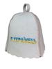 Hat for Sauna and Bath "I Am Ukrainian" Natural Felt White (SUN-LA-877)