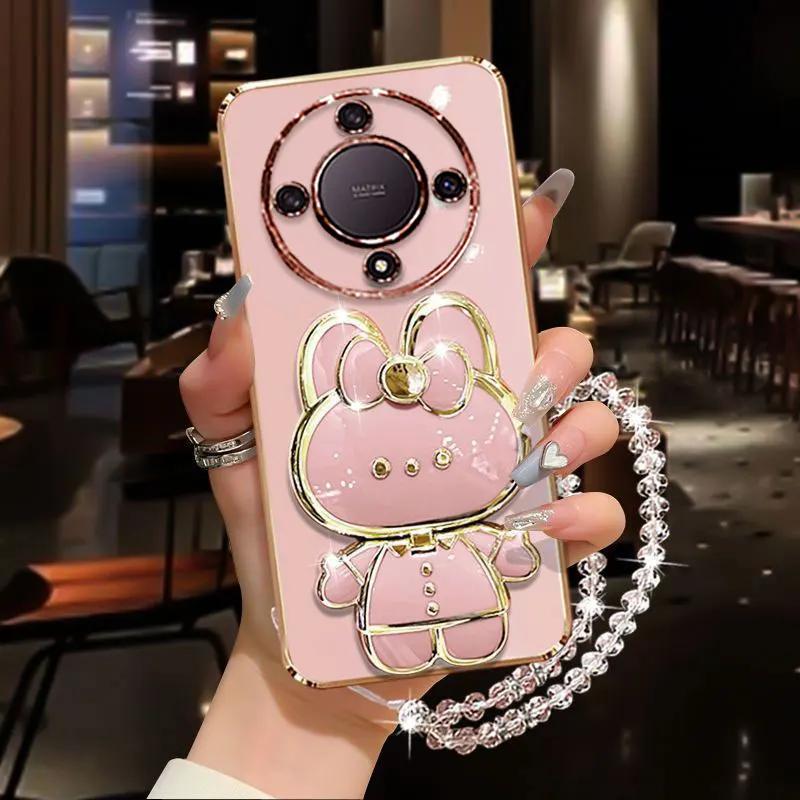 5Lite 6Lite Mirror Holder Case Bracelet Phone Case for Honor Magci 5 6 4 Lite pro 5G Shockproof Fashion Cover Magic5lite Lanyard