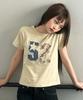 AMES-WORLDWIDE 52 Applique Tee Yellow
