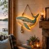Easy To Install Wall Lamp Coastal Fish Pendant with Light, Fish/Turtle/Jellyfish/Dolphin/Octopus/Whale Shape, Resin Ocean Sconce Light Themed