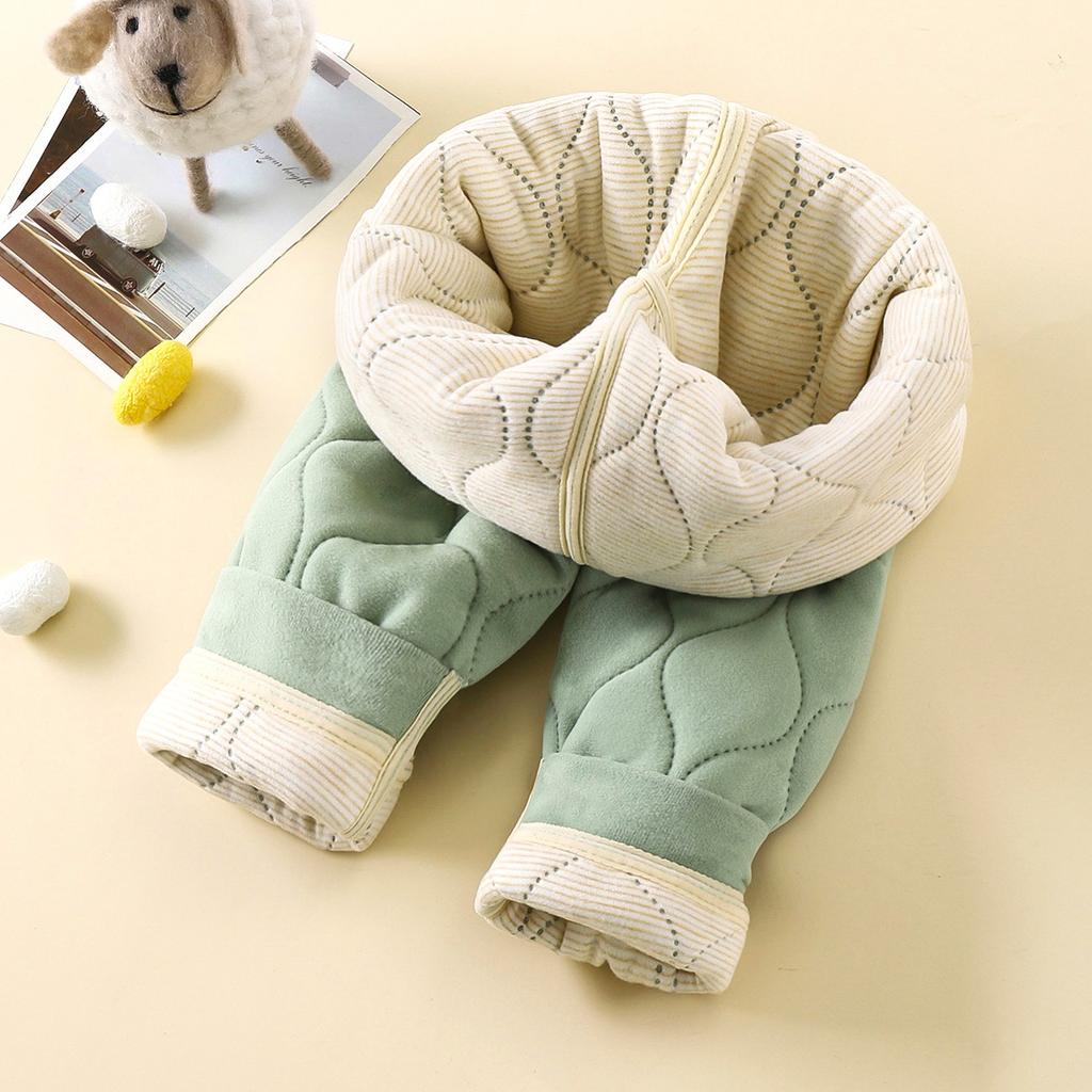 Barn Höst Vinter Varma Byxor Flickor Pojkar Innerfoder Varma Byxor Studenter Tonåring Vadderade Tjocka Byxor