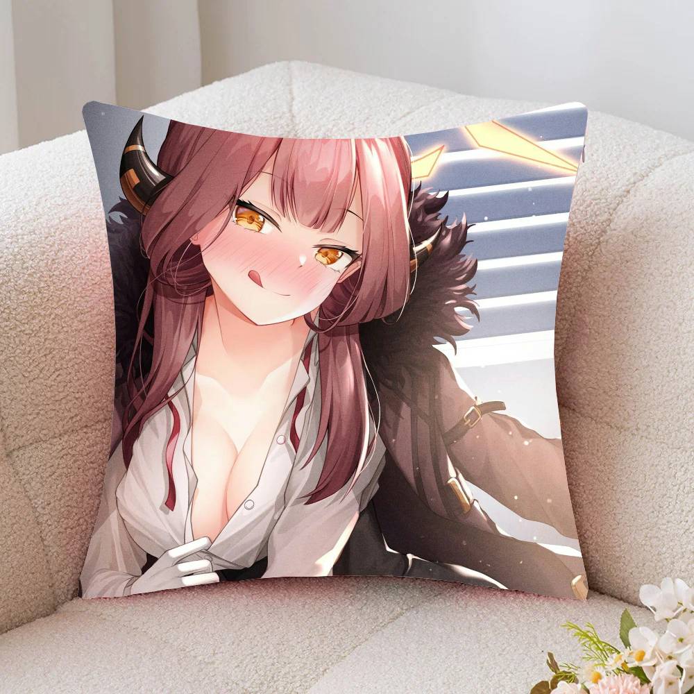 Aru Game Blue Archive Pillow Case Fashion Square Pillowcase Bedroom Sofa Room Ins Decoration Leisure