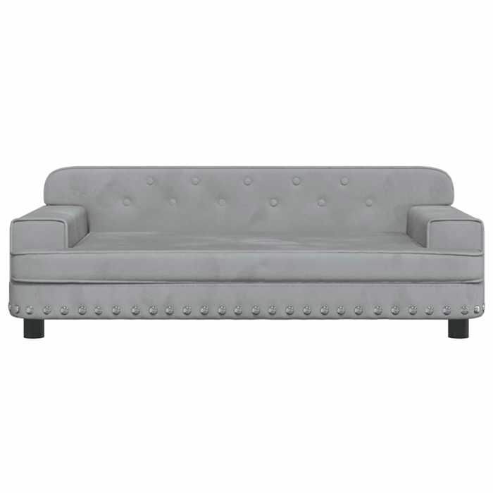 VidaXL Canapé pour enfants gris clair 90x53x30 cm velours 3196280