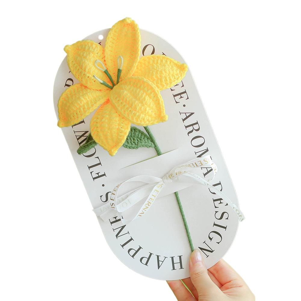 

DIY Craft Crochet Artificial Flowers Romantic Flower Bouquet Gift Bags Teacher s Day