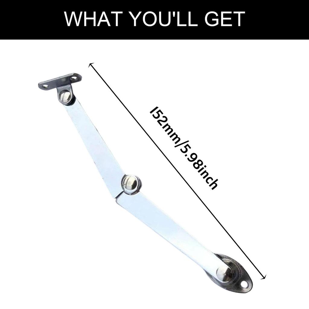Lid Stay Hinge Replacement Portable Easy Installation Lid Support Bracket for Wardrobe, Chest Furniture Cupboard Jewelry Case