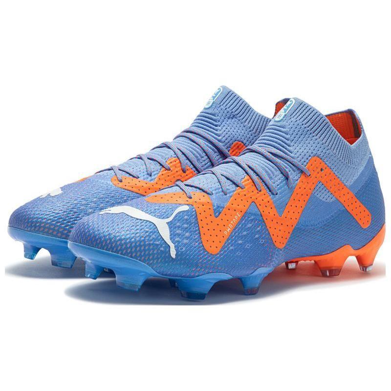 Puma Future Ultimate FG AG Supercharge Pack - Blue Glimmer Unisex Sneakers White Ultra-Orange 107165-01