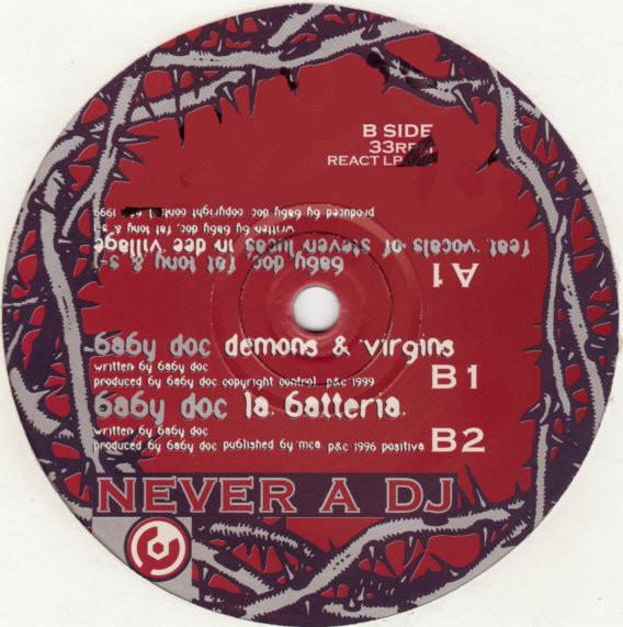 

12inch Record BABY DOC - Never A DJ REACTLP148 React 1999 UK Dance & Electronica Used