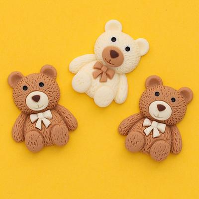 10Pcs Cartoon Resin Mini Bear Charms For Diy Jewelry Making Accessories