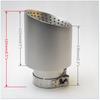 1piece of 304 Stainless Steel 2inch2.5inch3inch Muffler Tailpipe or Car Modified Exhaust Pipe, Single Sandblasted Beveled Edge
