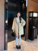 Reversible Korean Style Hooded Long Wool Coat, Light Colors, Thick Double-Faced Wool, Loose Fit, Slimming, High-End Outerwear.