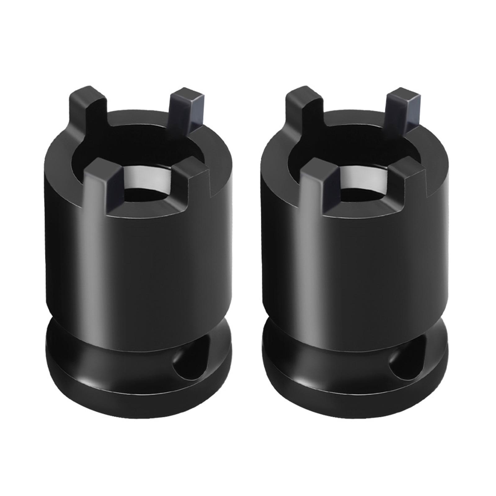 

2 шт. Насадка-ключ для угловой шлифмашины, адаптер для торцевой головки 1/2 дюйма, 4-контактный приводной ключ для аккумуляторного ударного инструмента, инструмент для снятия