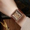 Retro Square Women'S Watch Light Luxury Diamond Belt Quartz Watch Women'S Premium Belt Watch