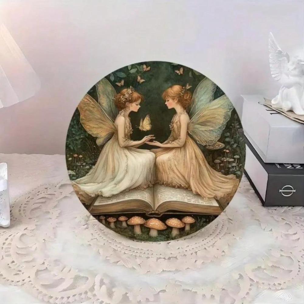 Vintage Metal Fairy Wall Art for Indoor Outdoor Garden Decor