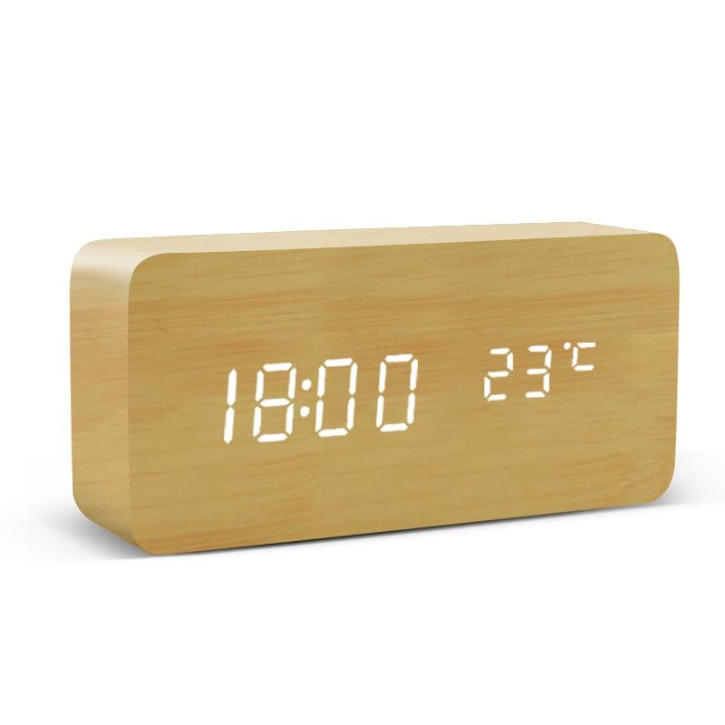 USBAAA Powered LED Wooden Alarm Clock WatchTable Clocks Voice Control Digital Wood Despertador Electronic Desktop Table Decor NO.#10 USBAAA Powered LED Wooden Alarm Clock WatchTable Clocks Voice Control Digital Wood Despertador Electronic Desktop Table Decor NO.#10