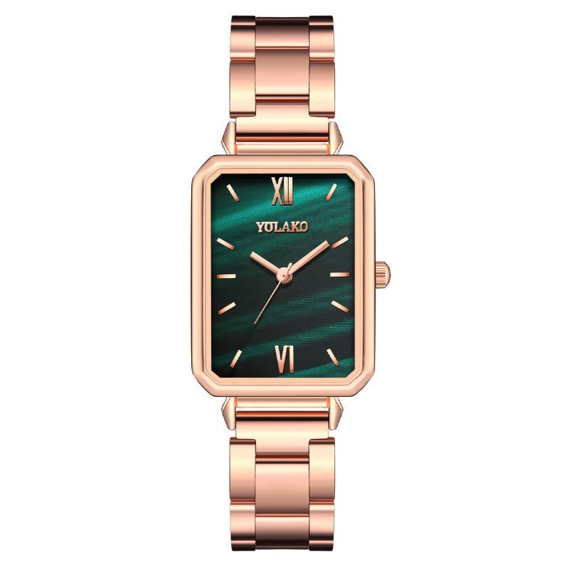 Ladies Square Watch With Quartz Movement And Metal Band For Fashion And Daily Wear