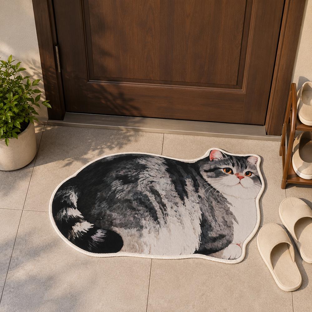 Ginger Cat Bathroom Carpet Russian Blue Floor Mat Entrance Carpet Living Room Tea Table Bedside