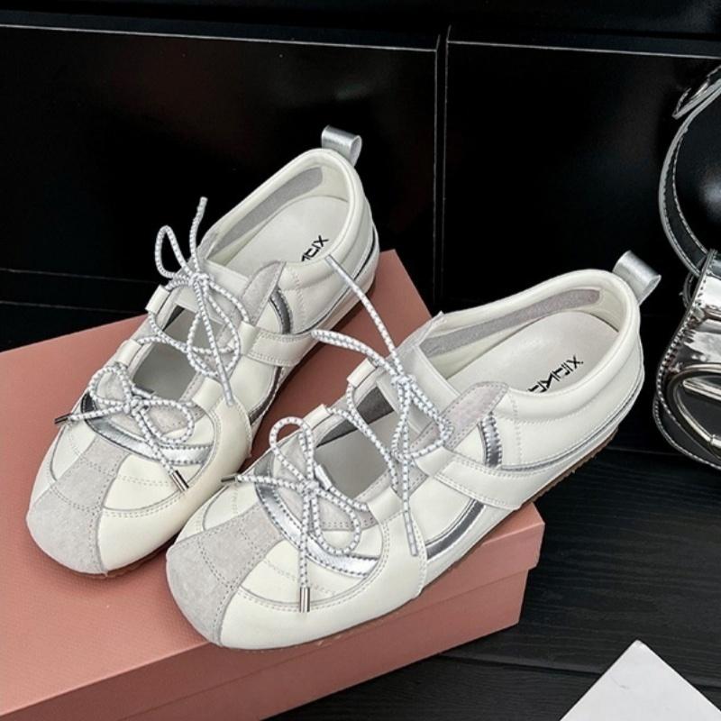 Mode Koreanischer Neuer Stil Mode Lässige Damen Sneaker 2025 Sommer Weiche Sohle Rutschfest Flats Vielseitige Schleife Cool Sportschuhe