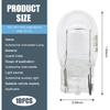 10 PCS Turn Signal Bulb, Quartz Glass Waterproof Lamp Housing White #7440