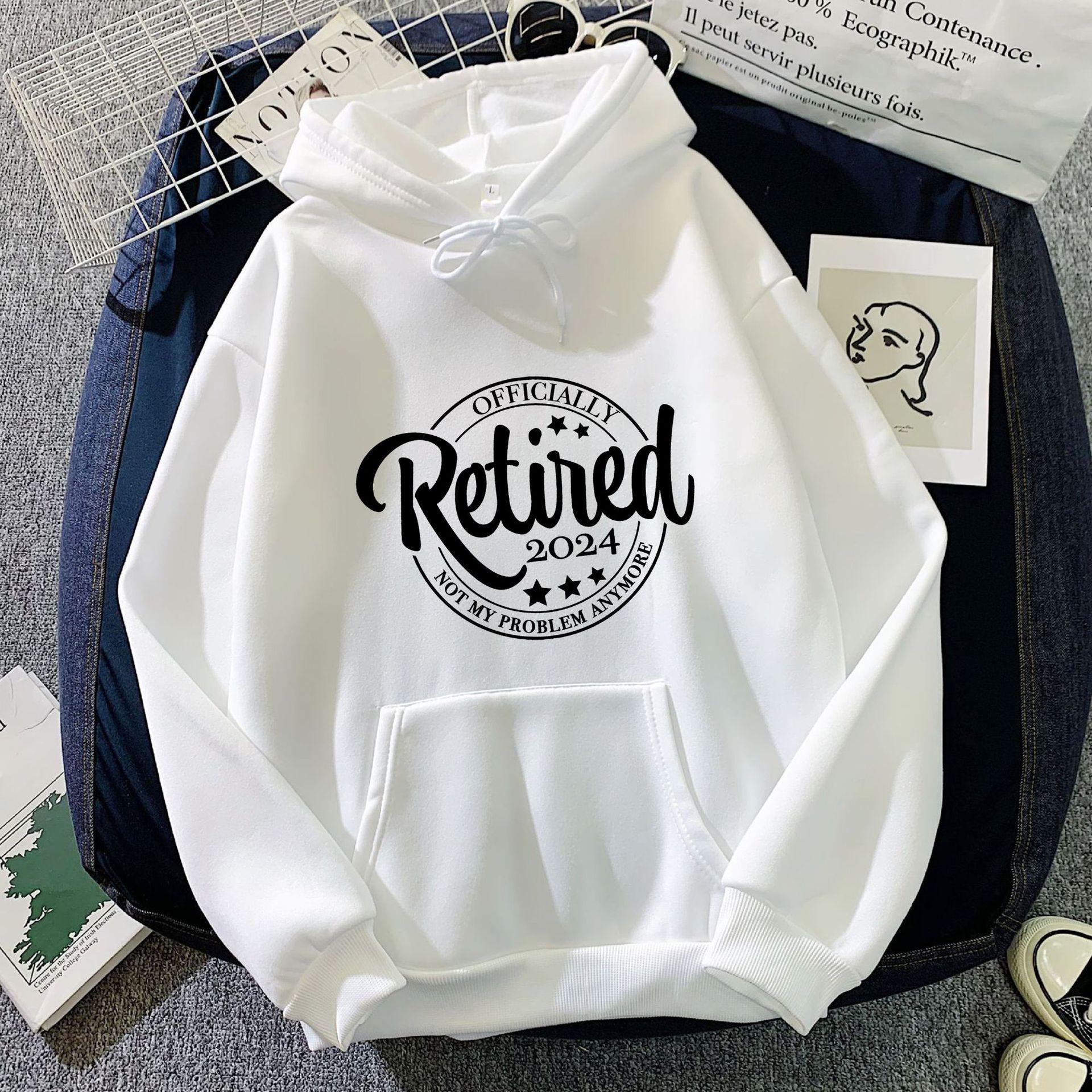 Autumn and winter ring 2024 printed hooded sweatshirt for men and women trendy and versatile tops for couples S 2609₽