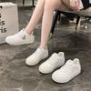 Little White Shoes Women's 2024 Spring and Autumn New Models New Flat Bottom Low Top Board Shoes Soft Sole Casual Leather Sports Shoes Tide