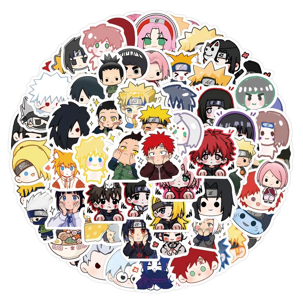 10100Pcs Cute Cartoon Anime Naruto Sticker Phone Case Laptop Ledger Suitcase Notebook Diy Waterproof Stickers Kid Toy Gift