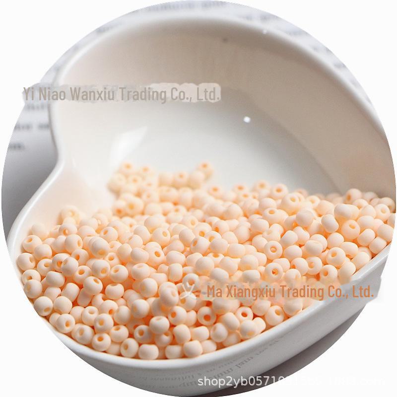 El Yapımı DIY Çocuk Kolye ve Bilekliği için Yüksek Kaliteli 3/4mm Buzlu Düz Renk Cam Pirinç Boncuklar