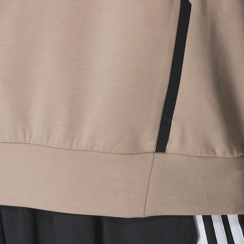 adidas crew neck pullover long sleeve sweatshirt for men, light brown