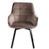 LARS Q upholstered chair, beige fabric