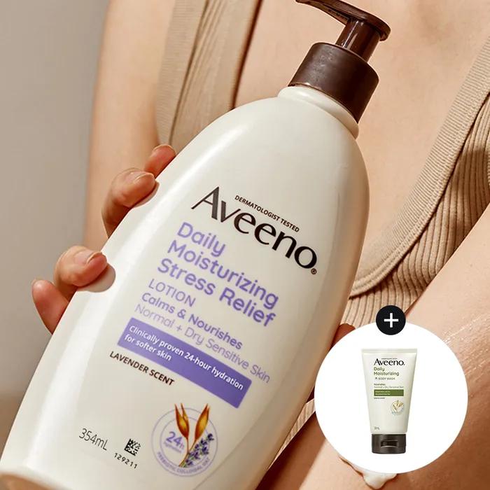 

Aveeno Stress Relief Лосьон для тела 354млx2+(вырос) Aveeno Ежедневный гель для умывания 30 г