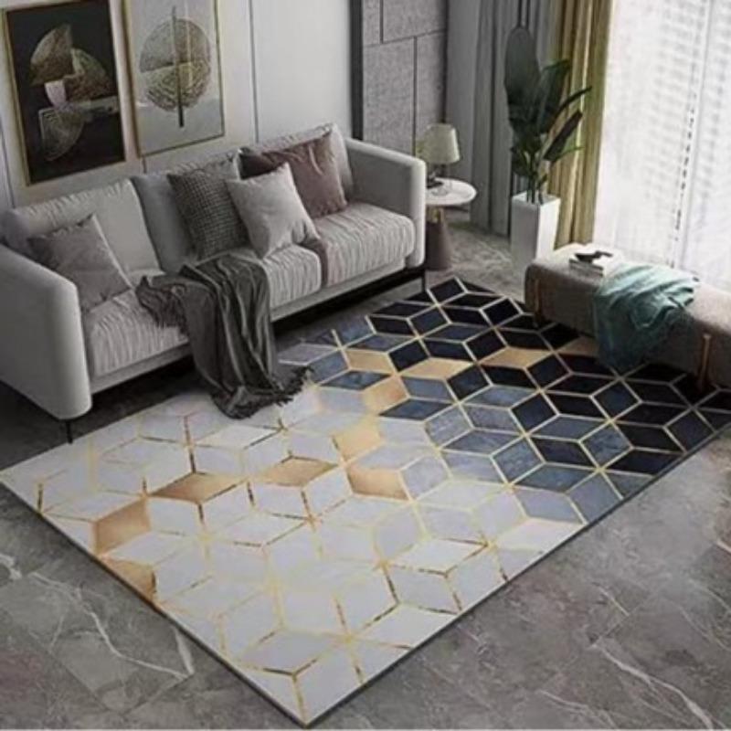 Modern Geometric Carpet Living Room Floor Mat Sofa Coffee Table Mat Bedroom Bedside Carpet