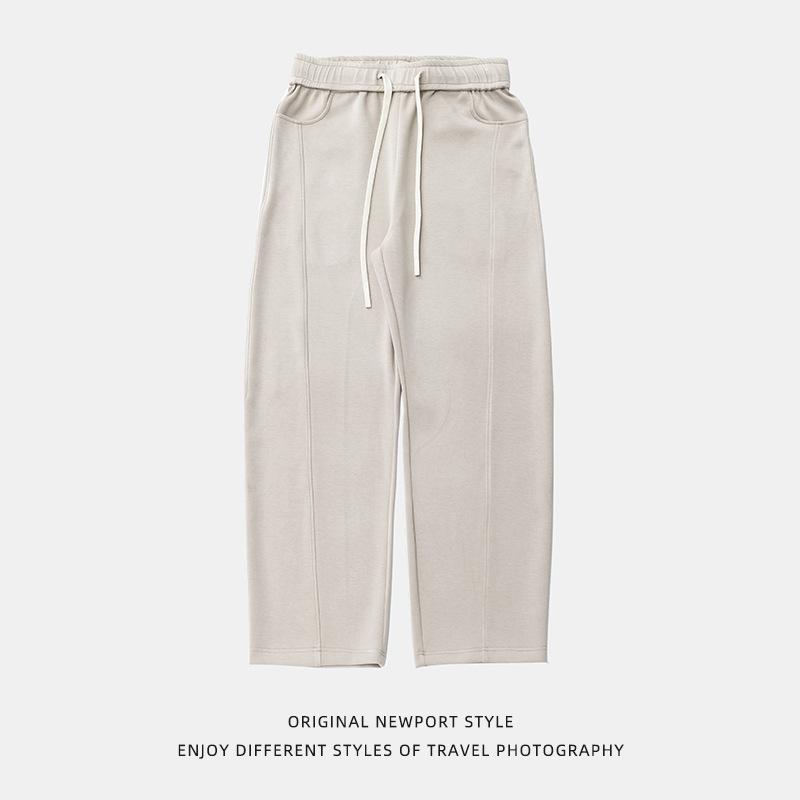 Men Loose Patchwork Draped Casual Streetwear Long Sports Sweatpants