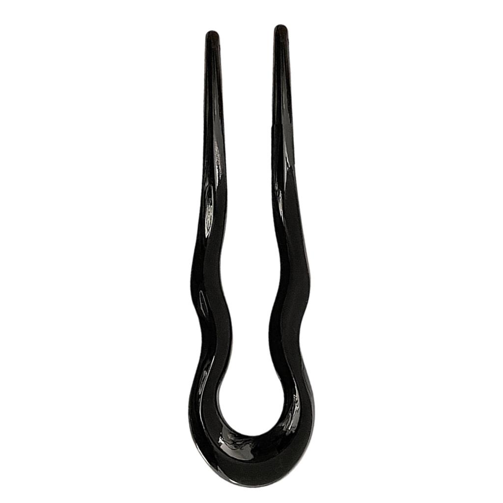 Wellenförmiger U-förmiger Haarstab für stilvolle Frisuren Elegante 2-zinkige Hochstecknadel für Frauen Mädchen Handgefertigte Kopfschmuck-Accessoires