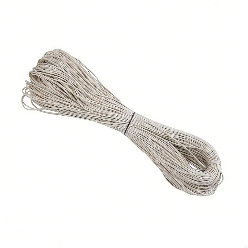 Multipurpose Cotton Waxed Thread 65.61yardX1mm Braiding Cord String for Jewelry Making Home Decoration and Gift Wrapping HX6C