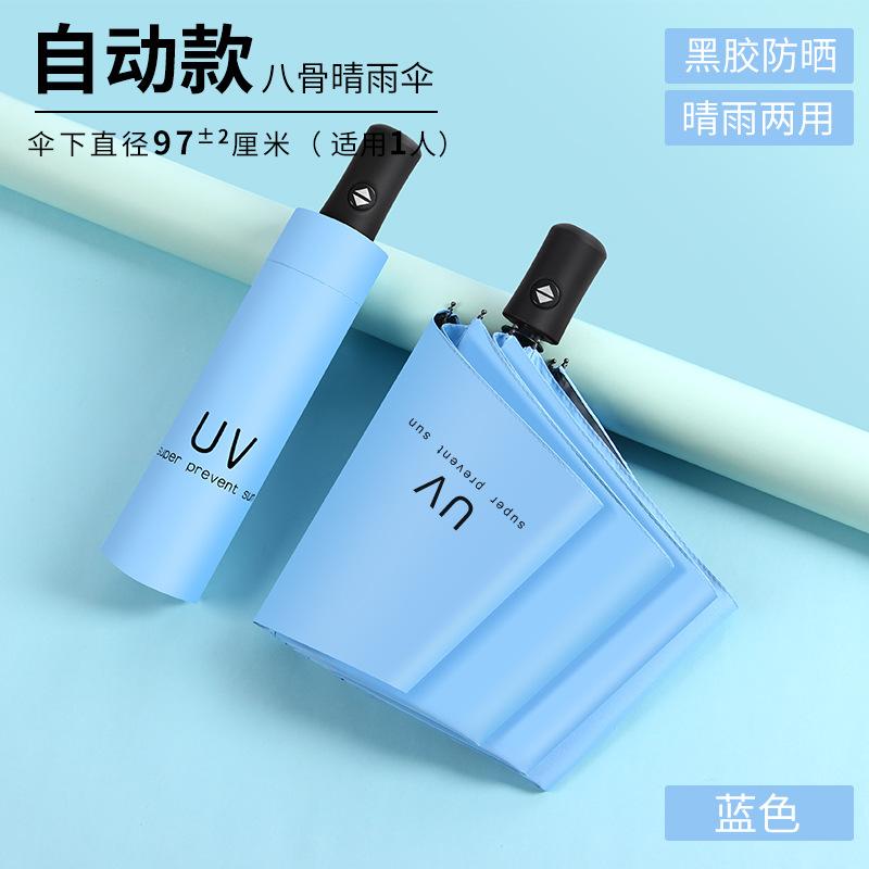 Automatischer Ölgemälde-Regenschirm Blume Ins Wind Regenschirm Tragbarer Starker Vinyl Sonnenschirm Sonnenschirm