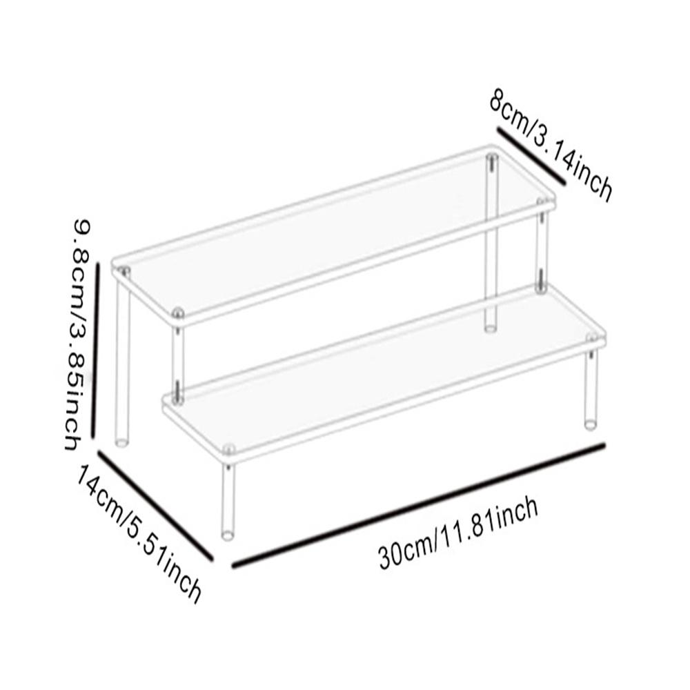 1pc Acrylic Display Stand 1/2/3/4 Tier Acrylic Riser Display Shelf For Cupcake Perfume Doll Transparent Blind Box Storage Shelf
