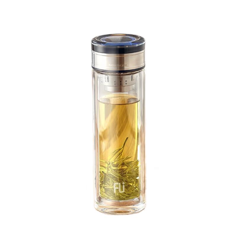Fuguang FU+ Tai Series Portable Double-Layer Glass Tea Infuser Bottle