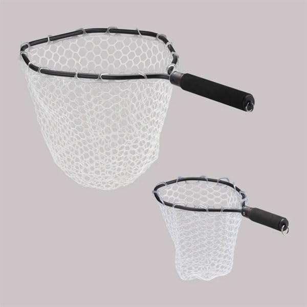 RGM GEAR Landing Net Beginner Fishing 400 (ROOSTER MARKET) 400/200 Rubber, Tackle, Silver/Black