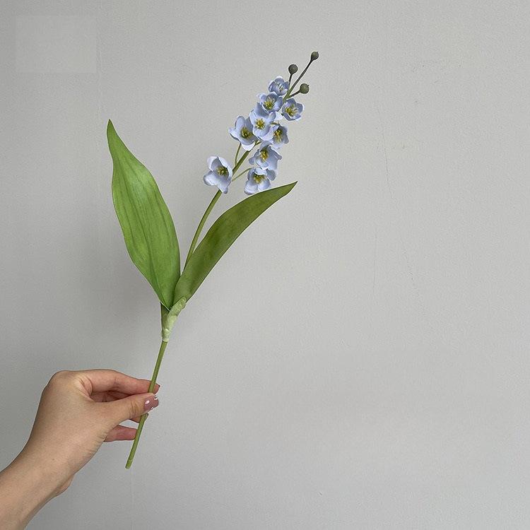 Lily of The Valley Simulation Flower, Hand-held Flower, Bouquet, Wind Chime Fake Flower, Table Flower Arrangement, Silk Flower, Coffee Table Ornament