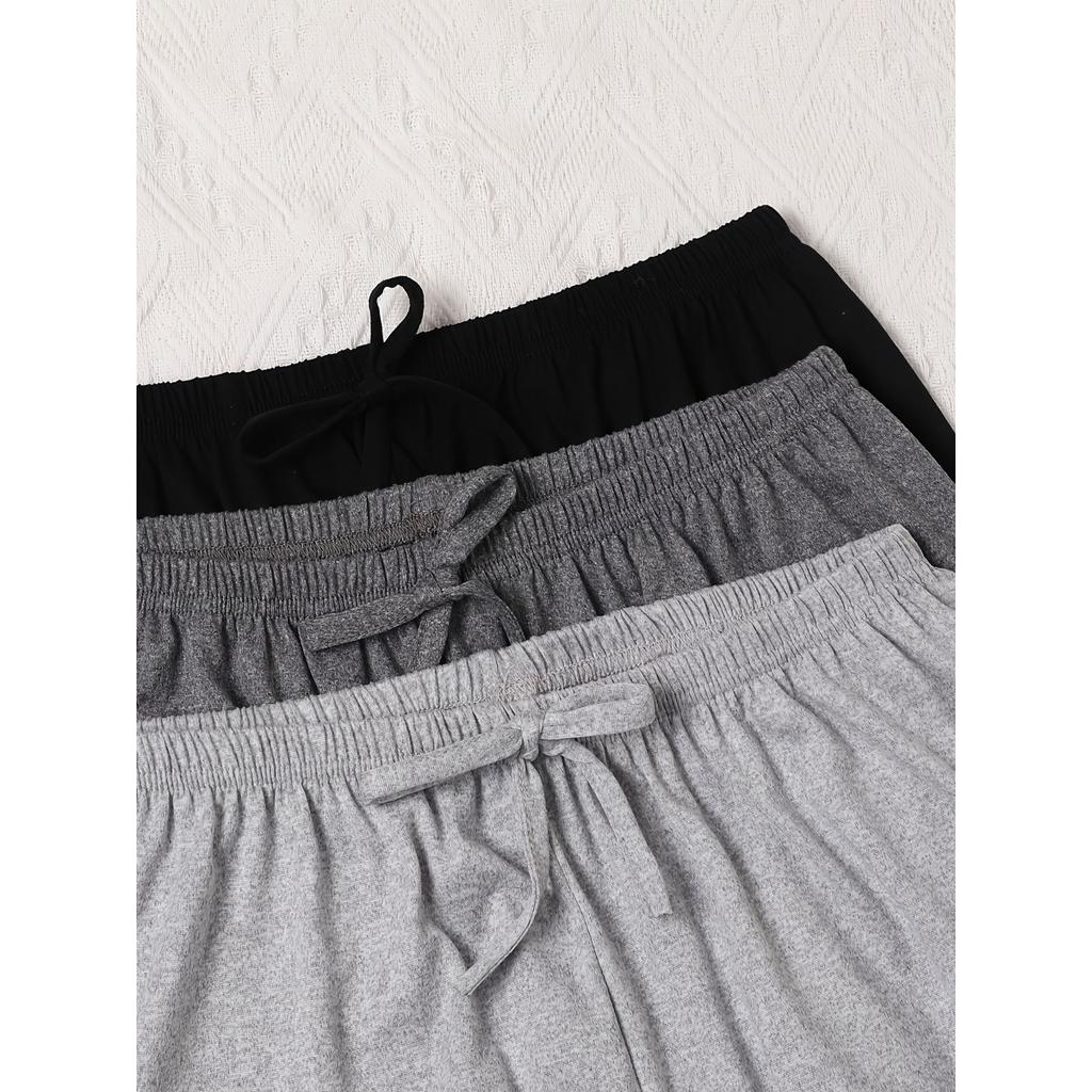 3pcs Women'S Casual Drawstring Waist Pants - Loose Fit Solid Color Joggers in,Comfort, Perfect for Home & Outdoor Wear, Ideal Gift, Jogging Pants