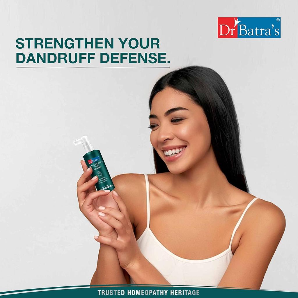 Dr Batra's Anti-Dandruff Hair Serum 125 ml Pack of 1, Natural Extracts for Healthy, Flake-Free Scalp, Paraben & Sulfate Free
