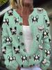 2026 Foreign Trade New 3D Digital Printing Cardigan Knitted Jacket Women's Clothing Early Spring and Autumn Factory Wholesale