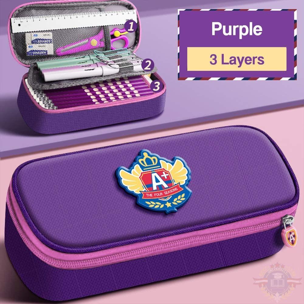 Large Capacity Pencil Case Canvas Stationery Bag Creative Pen Box  Gift