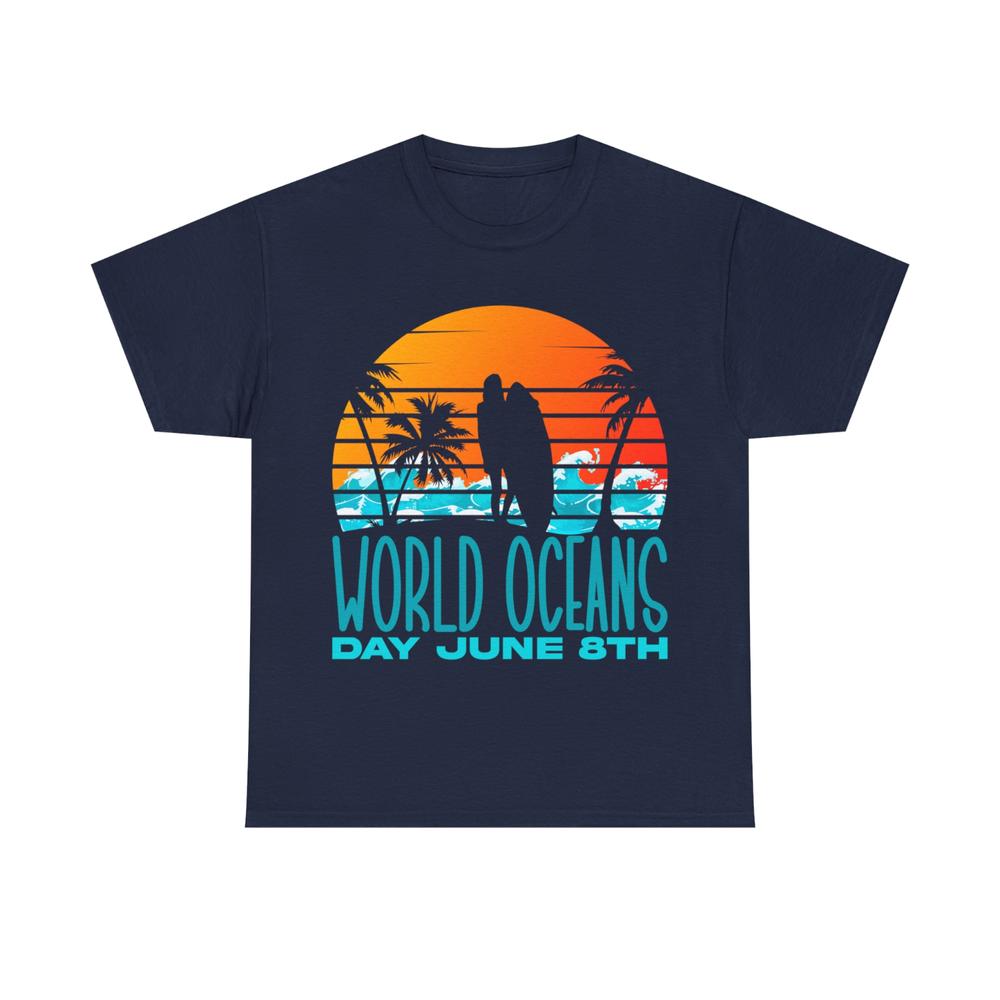 World Oceans Day 8th June Tshirt Climate Change Stop Global Warming Unisex Tee S