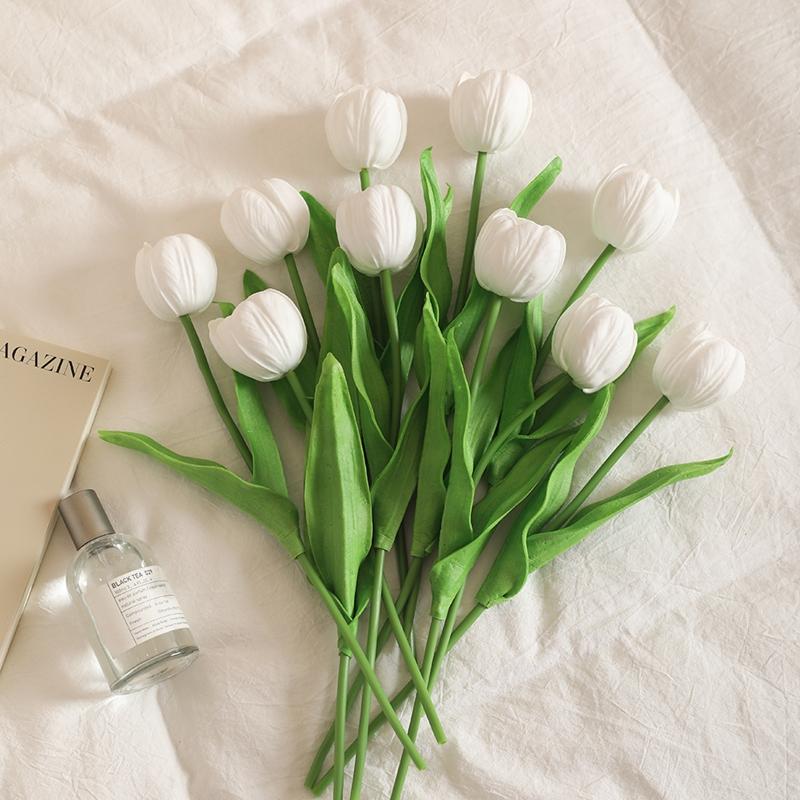 5/10Pcs Tulip Artificial Flowers Bouquet 33cm Fake Flowers for Home Room Decor Garden Wedding Decoration Vase Flower Arrangement