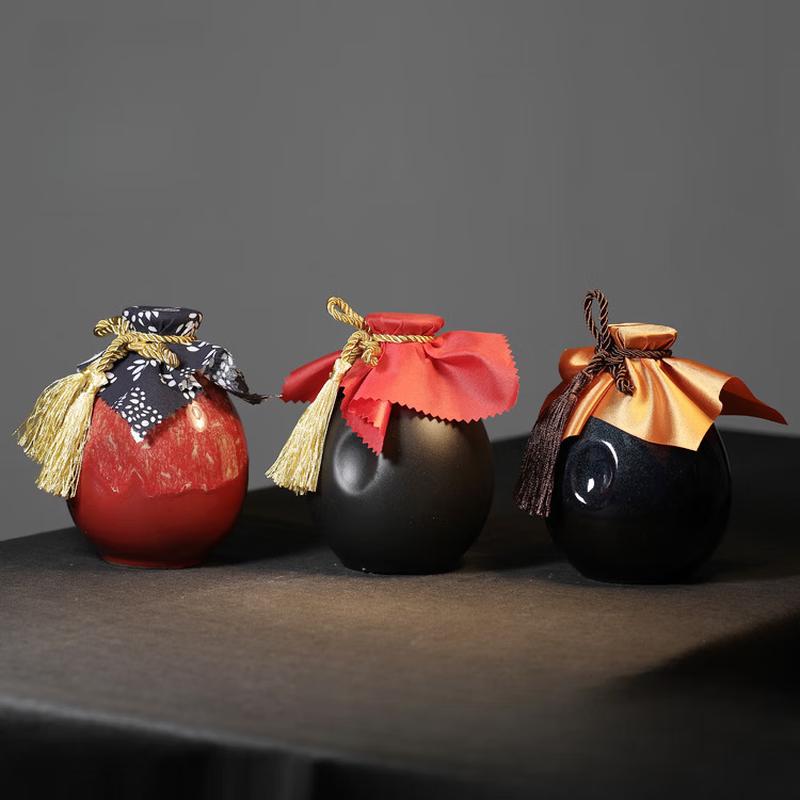 Ceramic Hand-Grip Liquor Bottle & Storage Jar