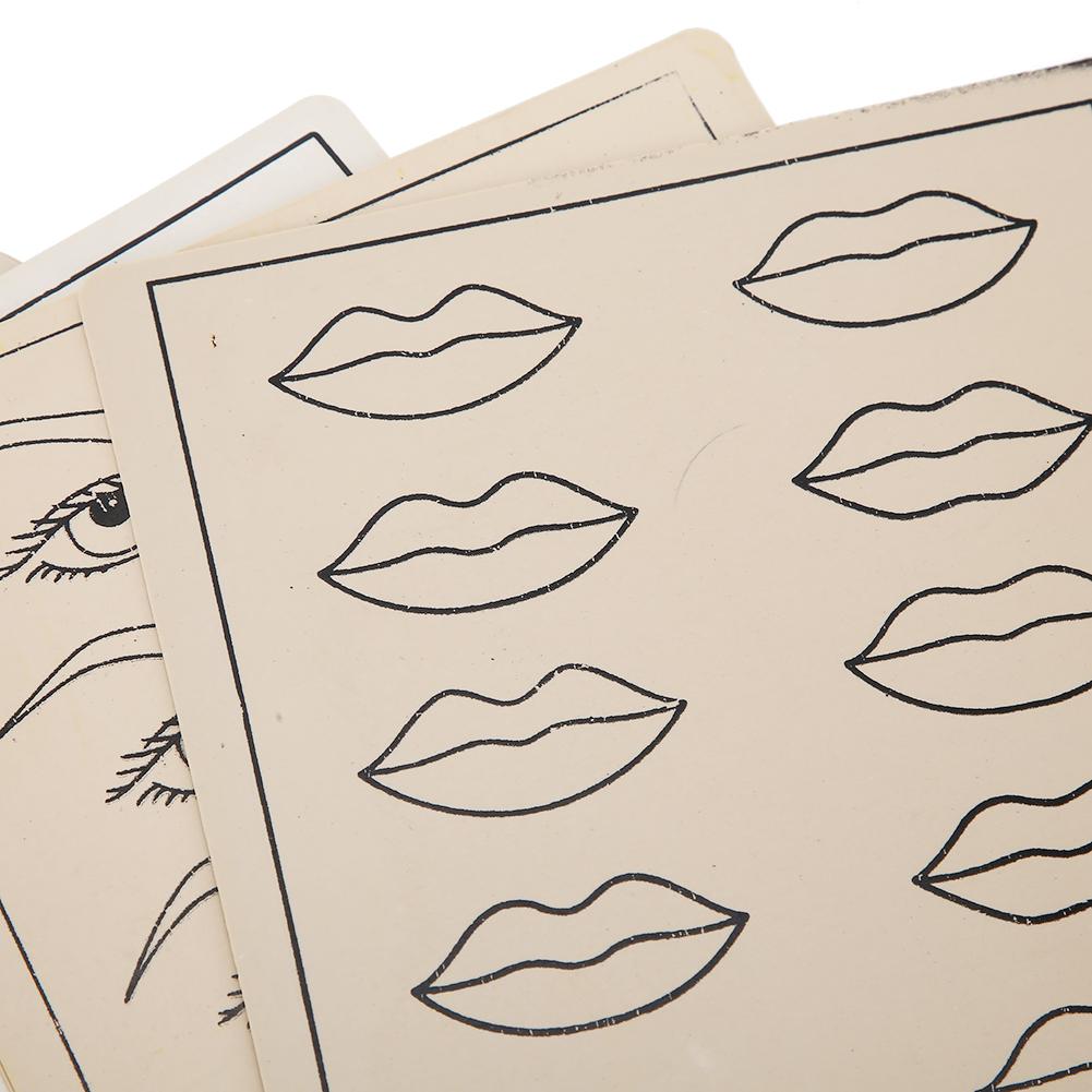 5 Stück Set Multifunktionale Microblading Übungshaut Weiche Haut Make-up Übung Silikonwerkzeuge