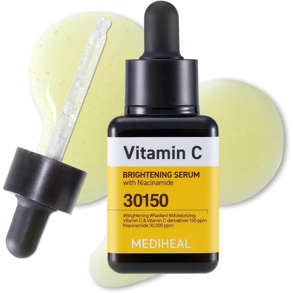 MEDIHEAL OFFICIAL Vitamin C Brightening Serum Serum for Dull Brightening Skin and Moisturizing 40ml, Skin, Texture,